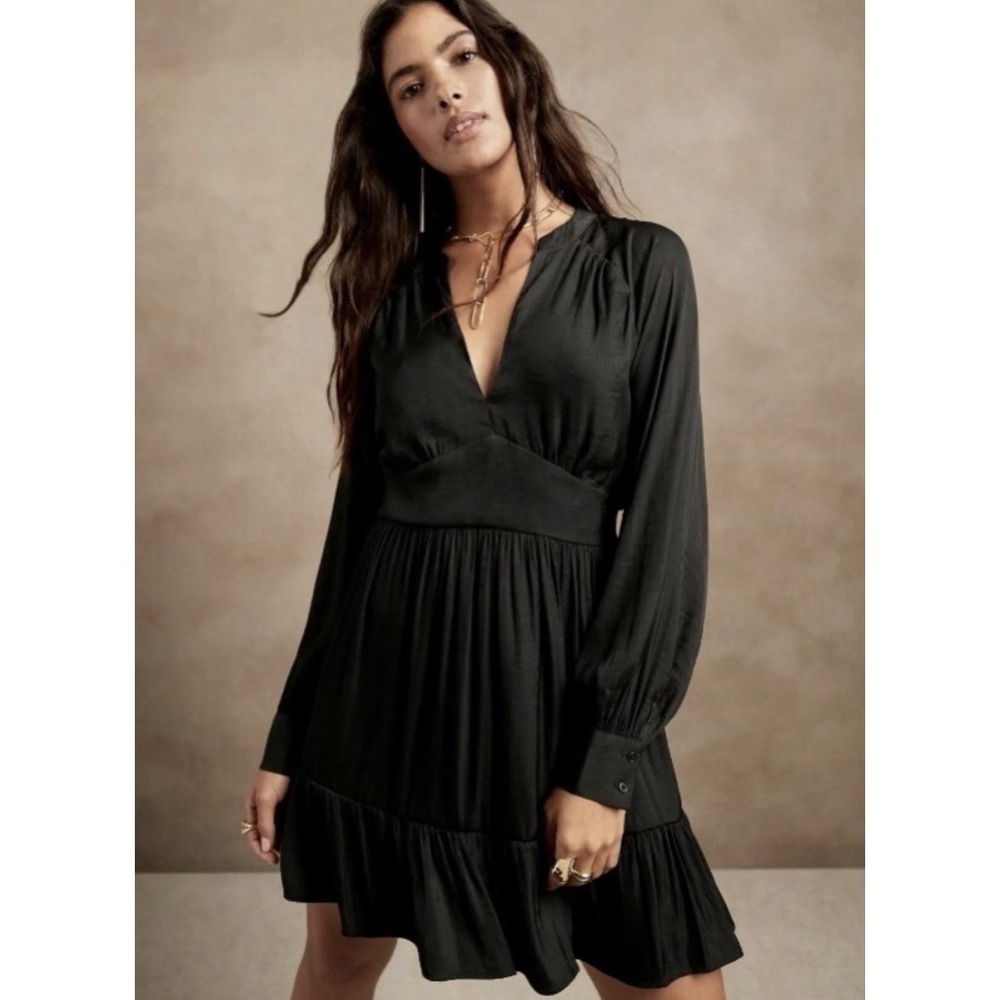 NWT BANANA REPUBLIC BALZA MINI DRESS SIZE  BLACK XXL